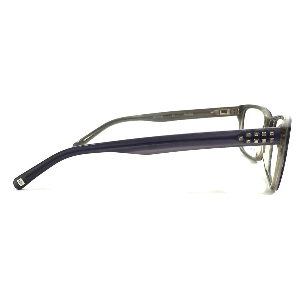 Cinzia Eyeglasses Frames CIN-5035 C1 Striped Purple Gray Square 52-17-140
